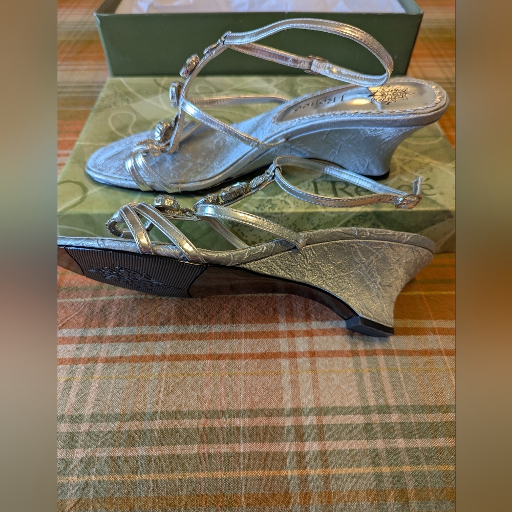 J Renee Silver Strappy Heels - Picture 5 of 9